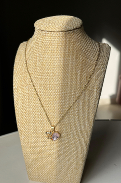 Cadenita Rosa Acero Dorado - comprar online
