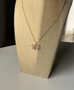 Cadenita Rosa Acero Dorado