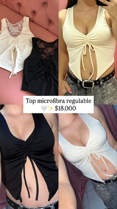 Top microfibra regulable
