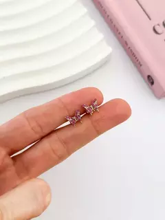AROS MARIPOSA ACERO DORADO