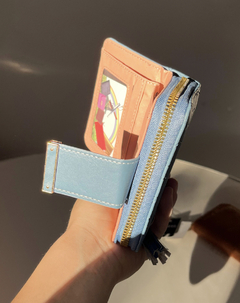 BILLETERA MEDIANA CELESTE - tienda online