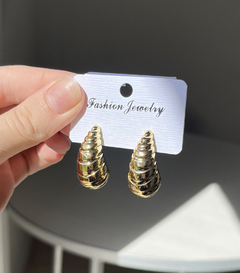Aros Chunky dorados Gota - comprar online