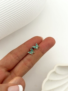 AROS MARIPOSA ACERO DORADO - comprar online