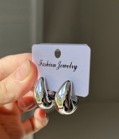 Aros Chunky plateados Gota