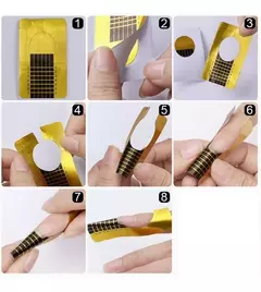 Molde rectangular adhesivo para uñas esculpidas (paquete con 12 adhesivos) - comprar online