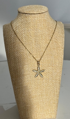 Cadenita acero dorado Flor - comprar online