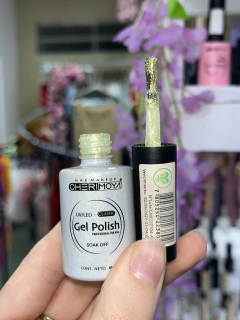 Gel polish Cherimoya amarillo glitter n380 - comprar online