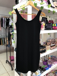 Vestido al cuerpo algodón básico negro