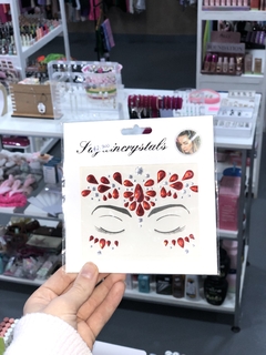 Strass para la cara color rojo - comprar online