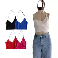 TOP LENTEJUELA disponible en negro