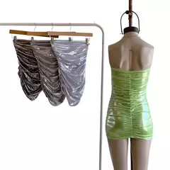 VESTIDO FOIL PLATEADO - SOLEA MODA
