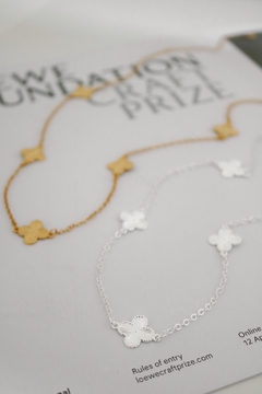 Colar Trevo Diamantado Prata - comprar online