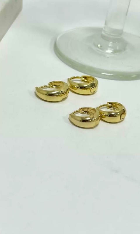 Kit Argola Dupla Ouro