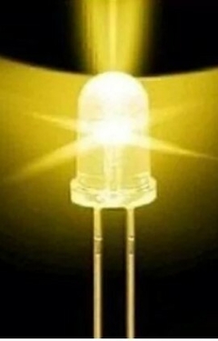 Leds 5mm Amarillo Cristal Alto Brillo Arduino