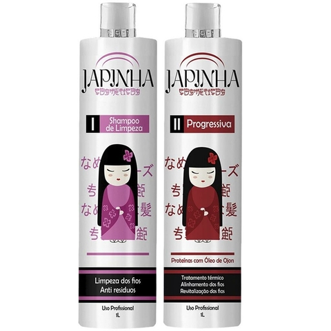 Kit Progress Japonesa Liso Extremo Japinha Alisamento 1l - Máscara Redutora