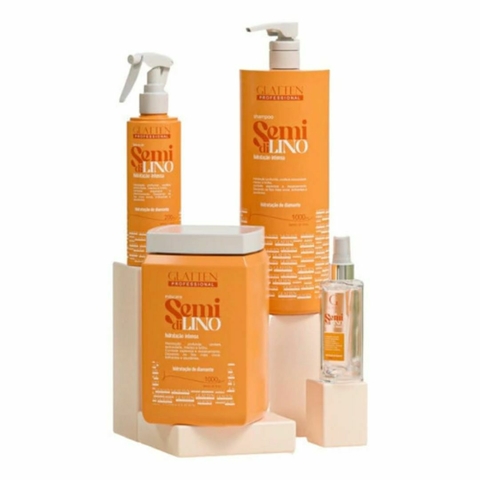 Kit Semi Di Lino Hidratação Intensa Completo Da Glatten - comprar online