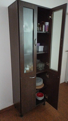 Mueble 4 puertas MDF marrón oscuro - comprar online