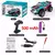 Carro RC com luz LED para crianças, modelo 2.4G, 2WD off-road, controle remoto,