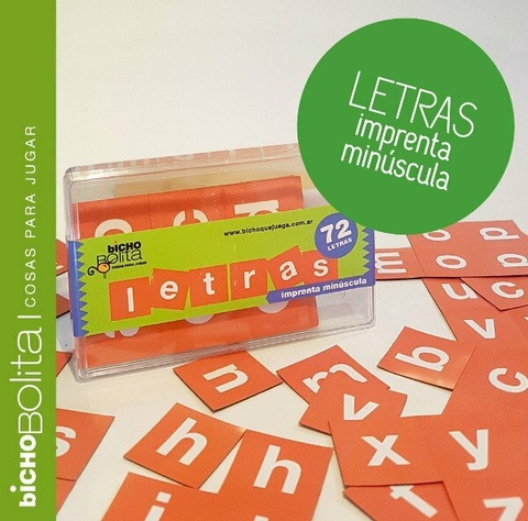 ALFABETO LETRAS MINÚSCULAS 72 PIEZAS . FICHAS IMANTADAS DE 3CM