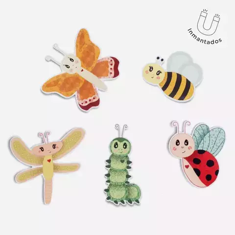 INSECTOS SET. IMANES - 5 ANIMALES