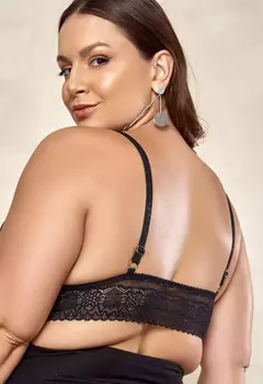SUTIÃ PLUS SIZE SEM BOJO EM RENDA TRABALHADA - 164 na internet
