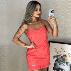 Vestido tomara que caia C/Babado na barra - 219
