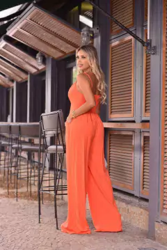 Macacão Longo Laranja Bruna - 486 na internet