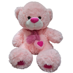 Oso rosa con bufanda - comprar online