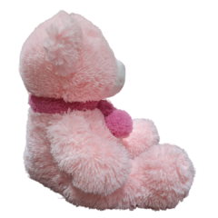 Oso rosa con bufanda - Mundo Peluche LP
