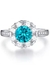 Anel Clássico Azul Moissanite Em Prata 925 01 Kilate - comprar online