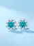 Brinco Azul Moissanite Em Prata 925 0,5 + 0,5 Kilates - comprar online