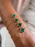 Pulseira com Extensor Trevo Lapidado Banhado em Ouro 18k