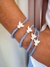 Pulseira Pedraria Azul Artesanal com Espírito Santo em Madre Pérola