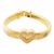 Pulseira Malha Mola + Coração Cravejado Zircônias banhada em Ouro 18k a 10 milésimos - comprar online