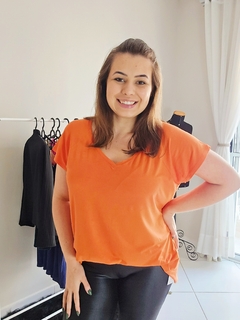 T-shirt Laranja Plus Size - G4