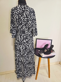 Imagem do Vestido Longo Preto e Branco - M