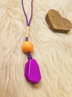Colar Roxo e Laranja - comprar online