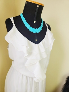 Vestido Branco Babados - 44 - comprar online