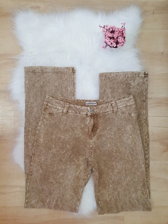 Calça Vintage Hamuche Marmorizada Marrom (nova) - 42 - Las Garimpeiras Brechó