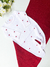 Saída de Maternidade Poa Relevo Vermelho Bordo - 02 peças- Manta Canelada - NR Enxovais Baby - Saídas Maternidade