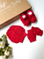Kit Touca, Luvas e Sapatinhos - 03 peças - Vermelho - comprar online
