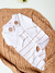 Saída Maternidade Tricot Listras Uno Leão - Branco e Castanho - 02 peças - NR Enxovais Baby - Saídas Maternidade