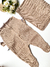 Saída Maternidade Tricot Listras Clássico - Branco, Verde escuro e Castanho - 02 peças - loja online