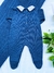 Saída Maternidade Tricot Links - 02 peças - Azul tirreno - NR Enxovais Baby - Saídas Maternidade