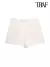 Shorts Saias Femininos de Zíper lateral de Cintura Alta
