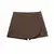 Shorts Saias Femininos de Zíper lateral de Cintura Alta - comprar online
