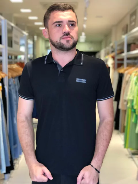 Camisa Polo Sallo Listra Dupla Peito