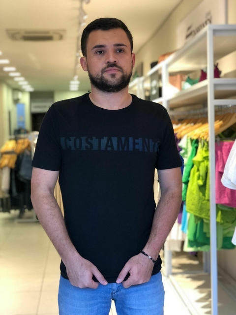 Camiseta Acostamento Escrita Horizontal