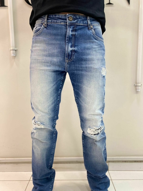 Calça Jeans Acostamento Destroyed Joelho