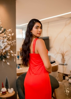 Vestido longo em malha - comprar online